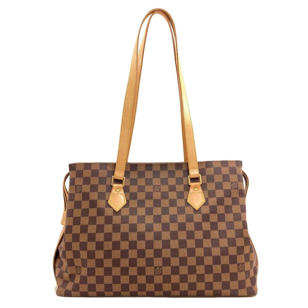 LOUIS VUITTON Brown Damier Canvas Tote Bag - Picture 2 of 16